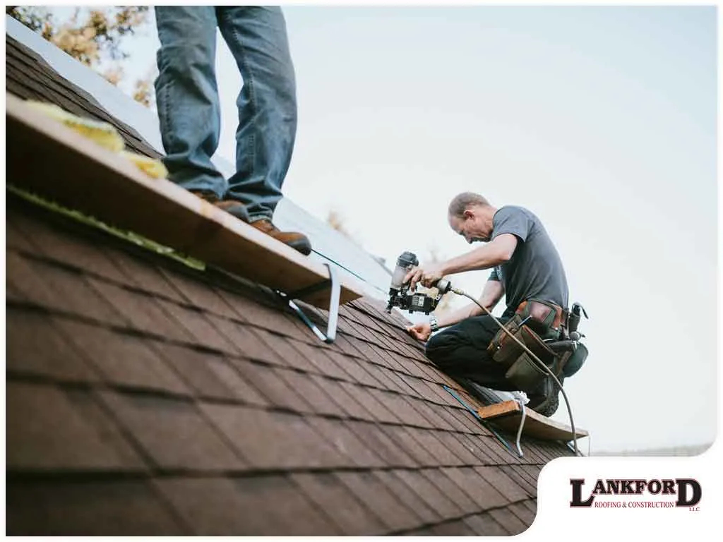 Lankford Roofing professionals installing a residential roof replacement