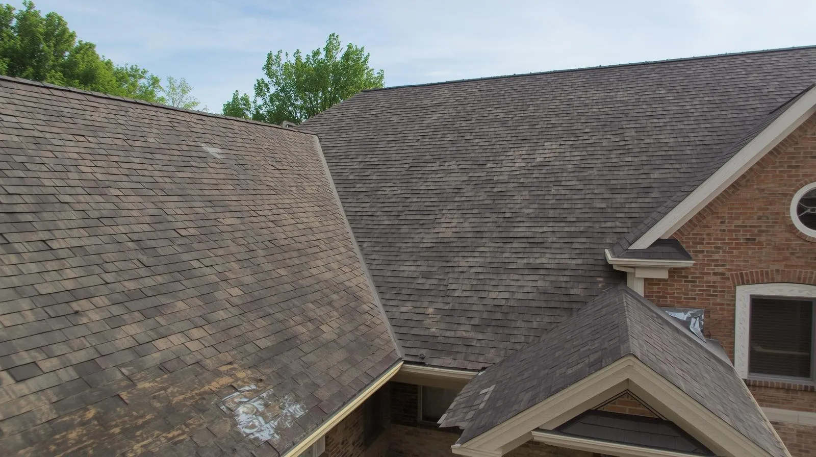 Composition shingle home