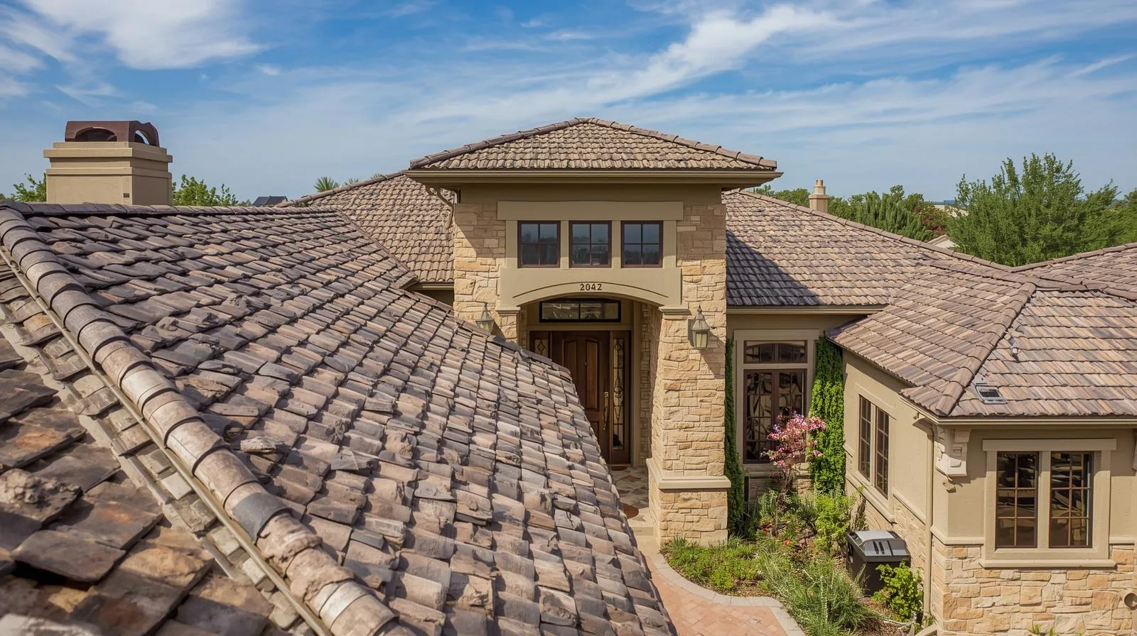 Stone-coated steel roof on a Texoma home